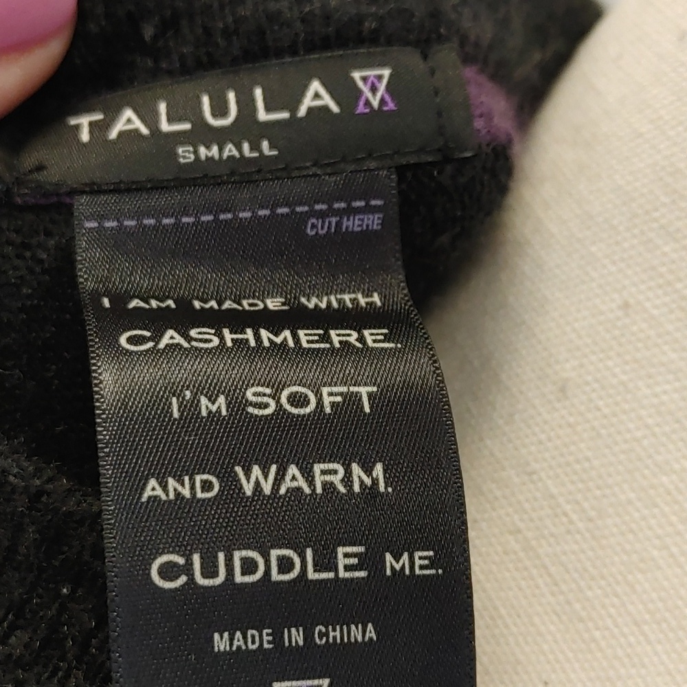 Talula Cashmere Angora Black Sweater Dress Womens - Picture 4 of 7